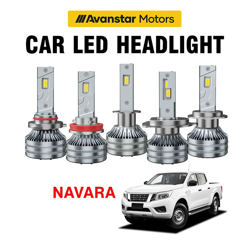 NISSANNavara 2PCS ไฟหน้า LED Foglight 90W H4 H8/H11 4300K/6000K/8000K Hi/Lo Beam ไฟหน้าเปลี่ยน