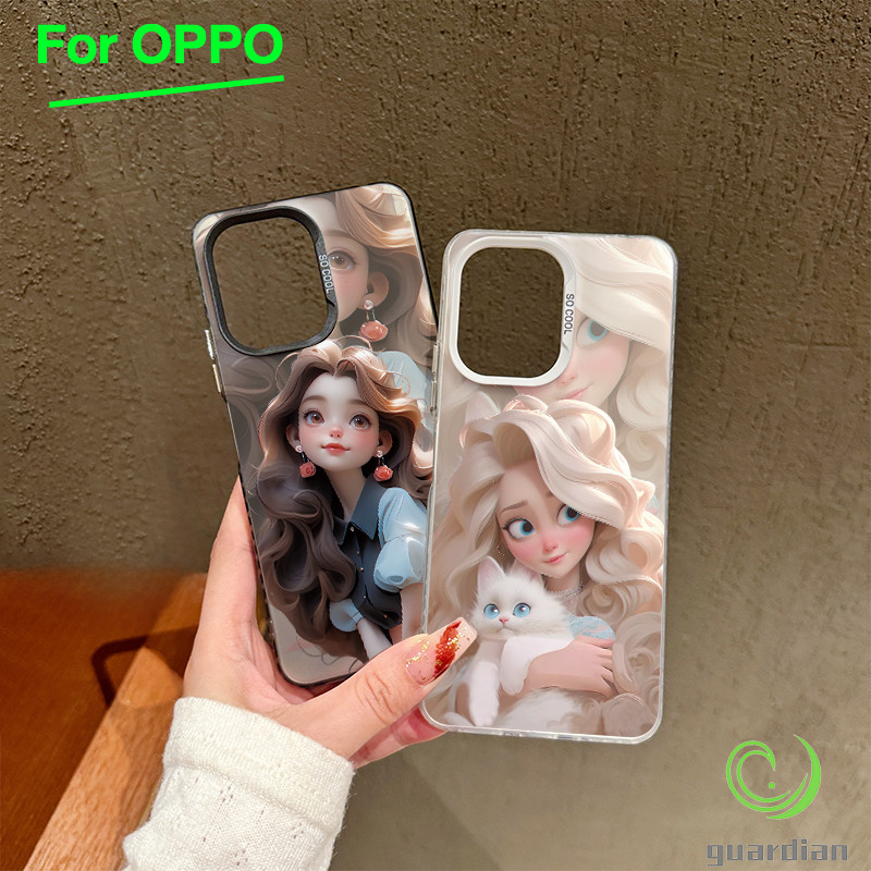 For เคสโทรศัพท์ OPPO A3 A3X A60 5G A9 A18 เด็กสาวสีส้ม A38 A15 A15s A60 A35 A17 A17K A79 5G OPPOA57 4G A55 A77 A77S4G