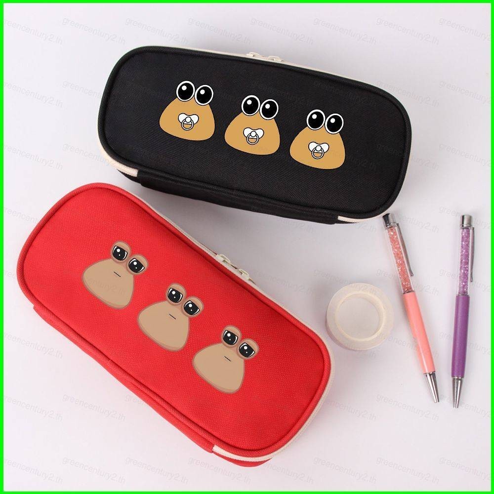 Gy POU การ์ตูนน่ารักกล่องดินสอกระเป๋าเครื่องเขียนนักเรียนความจุขนาดใหญ่เรียบง่ายกระเป๋าเก็บดินสอเด็ก