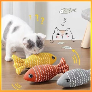 YTL ของเล่น ตุ๊กตาปลาสอดไส้แคทนิป ขนาด หญ้าชนิดหนึ่งที่ซ่อนอ…