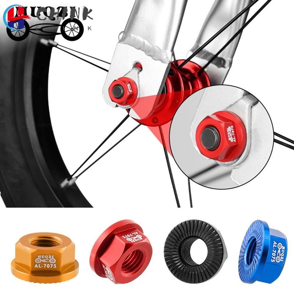 Chink น็อตจักรยานเด็ก, อลูมิเนียมอัลลอยด์ 4 สี M8 Hub Nut, คุณภาพสูง MUQZI ล้อหลังด้านหน้าเลื่อน Balance จักรยาน