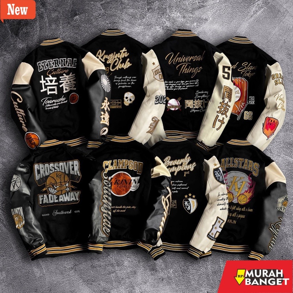 Garut เสื้อแจ็คเก็ตหนังผู้ชาย "VOLUME 2" VARSITY JACKET / BASEBALL JACKET