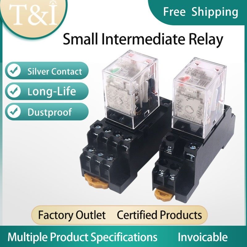 ✭DC AC 220V 24V 12V Model HH52P/53P/54P HH62P/HH63P/HH64P 10PCS Small Intermediate Relay 8/11/14Pin