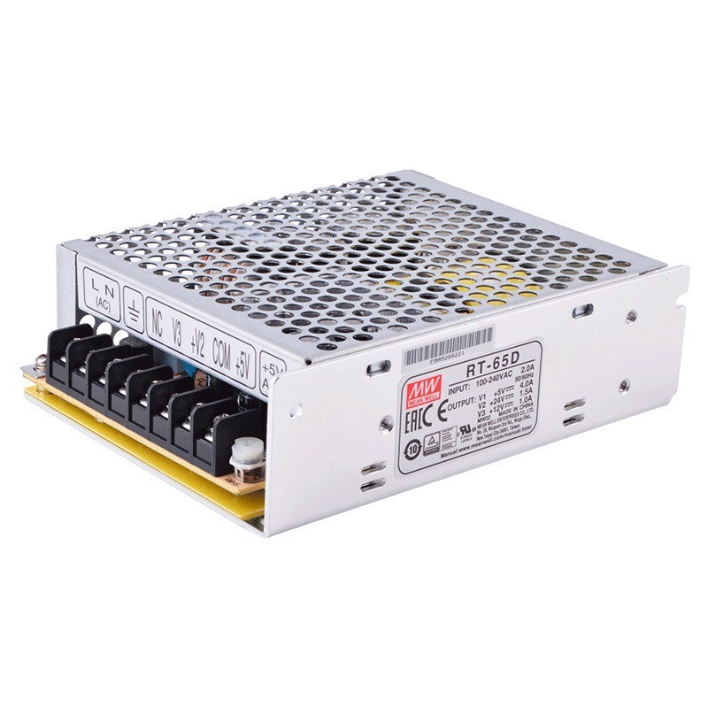 ✫MEAN WELL RT-65 Series Triple Output Switching Power Supply 65W RT-65A RT-65B RT-65C RT-65D
