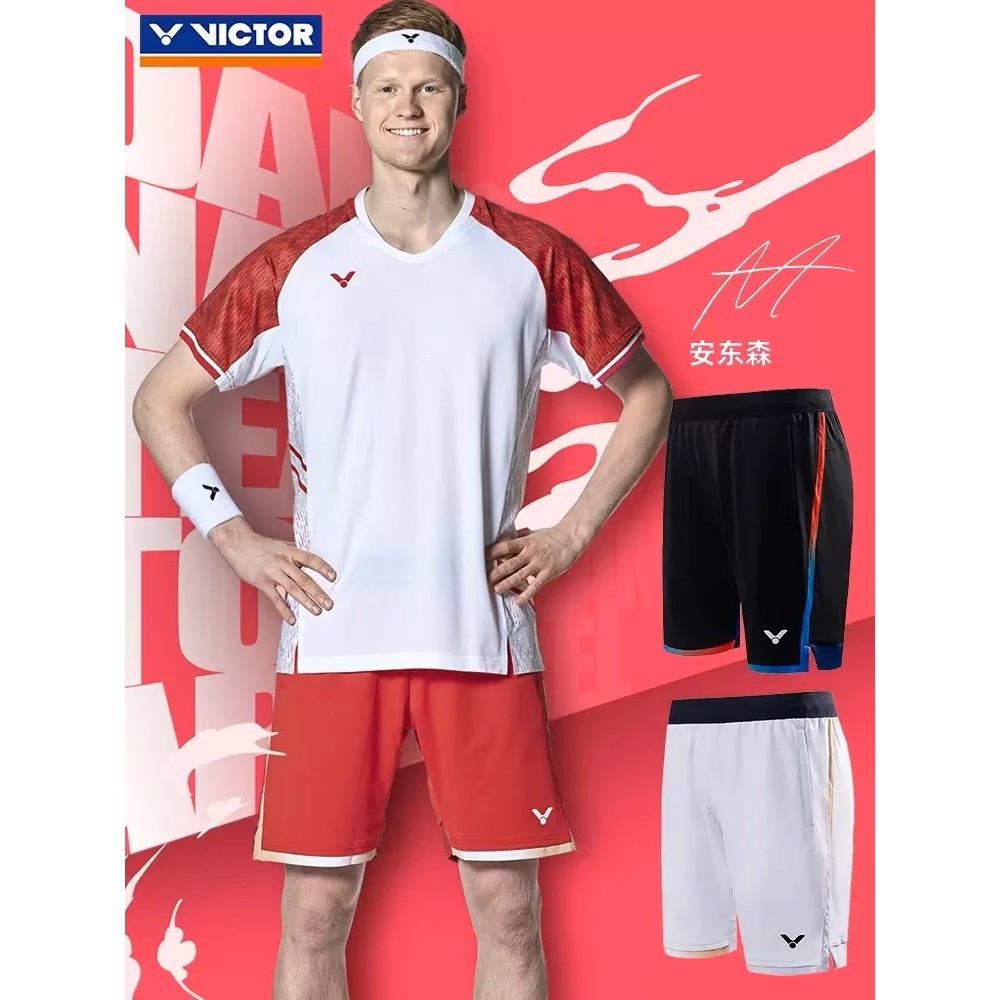 Victory Badminton 2024 ใหม่ Wickdo ถักกางเกงขาสั้นกีฬาระบายอากาศ R40200