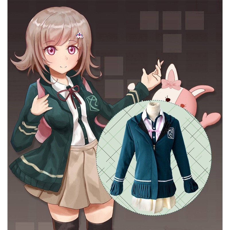 16H Danganronpa super danganronpa 2 คอสเพลย์ Chiaki Nanami เครื่องแต่งกายสตรีเต็มรูปแบบ