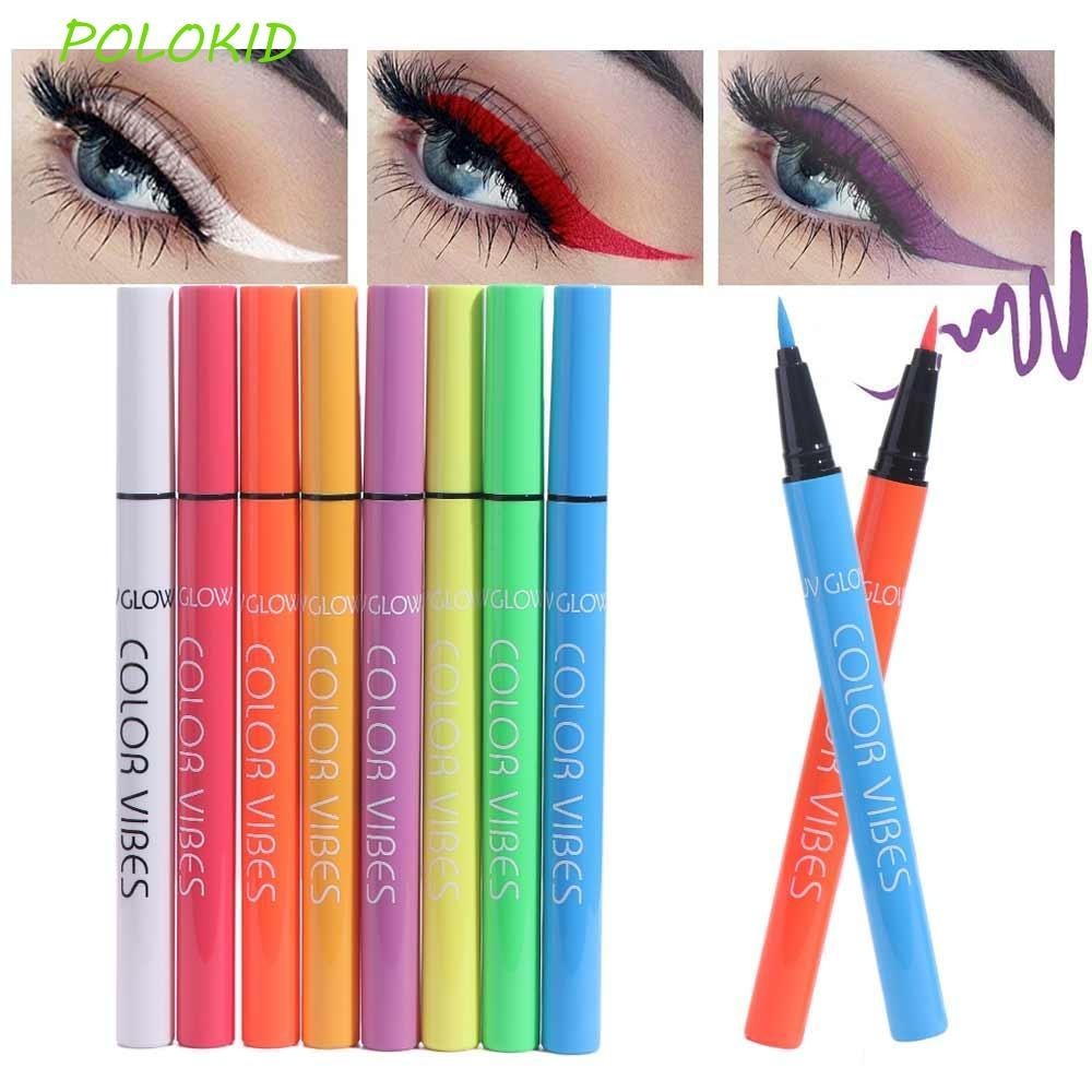 Polokid ปากกาเจลอายไลเนอร์, สีเหลืองสีม่วงเรืองแสงในที่มืด Uv อายไลเนอร์เรืองแสง, Liquid Eye Liner M