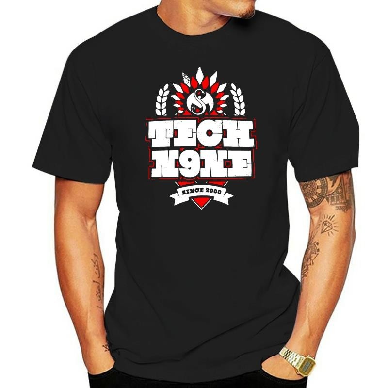 Tovee Mens Black Tech Nine 9 เนื่องจาก 2000 เสื้อยืดเพลงแปลก