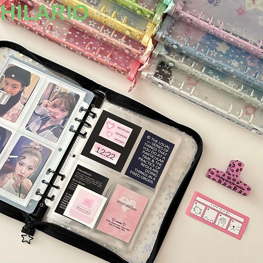 Hilario Binder อัลบั้มภาพ, A5 สไตล์เกาหลี Photocard Holder,คอลเลกชันอุปกรณ์PVC Simple Transparent Photoรวบรวมปกหนังสือสาวของขวัญ