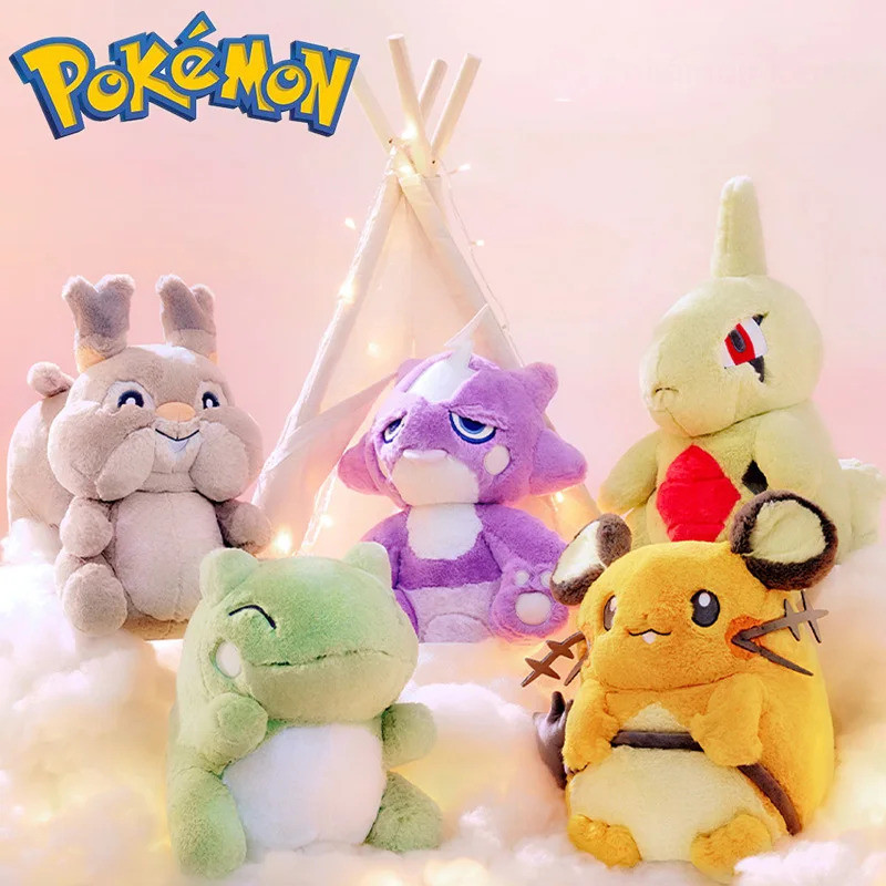 Original Pokemon น่ารัก Zorua Pikachu Ditto Swablu Cinccino Jolteon Trug Flareon ตุ๊กตา Plushine รูป