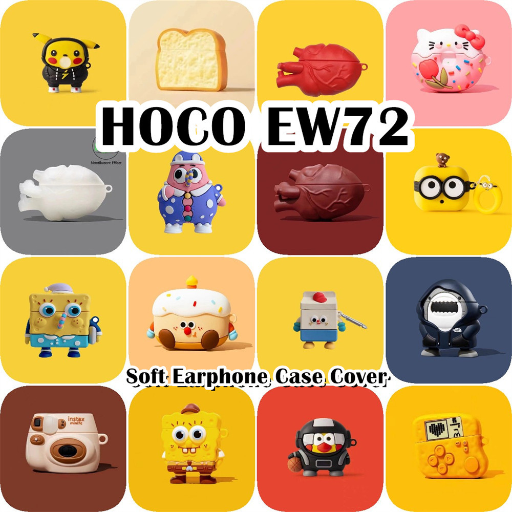 imamuraFor Hoco EW72 Case Casing Soft Silicone Headphone Case Cartoon Trend Style NO.3
