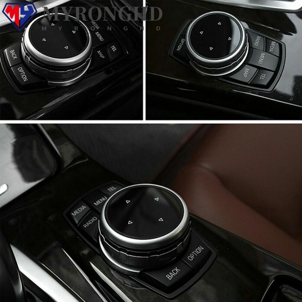 Myronghd Multi Media Knob Cover,อลูมิเนียมขนาดใหญ่ปุ่มมัลติมีเดีย,อุปกรณ์เสริมอัตโนมัติคอนโซลกลางสําหรับ BMW F10 F20 F30