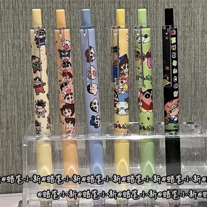 สินค้าขายดี🔥 ปากกาเจล 0.5 เจล Crayon Shin-chan น่ารัก 6 ชิ้น ปากกานักเรียน ปากกาสีดำ - รูปที่ 5