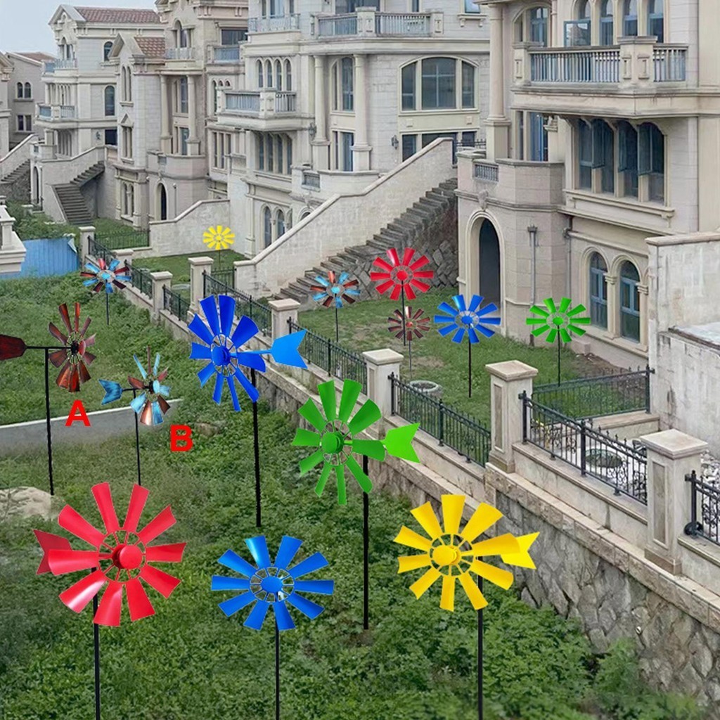 [Lszcx6l] 28" Pinwheel with Off Garden Stake เครื่องประดับสนามหญ้าตกแต่ง Winnower สําหรับ
