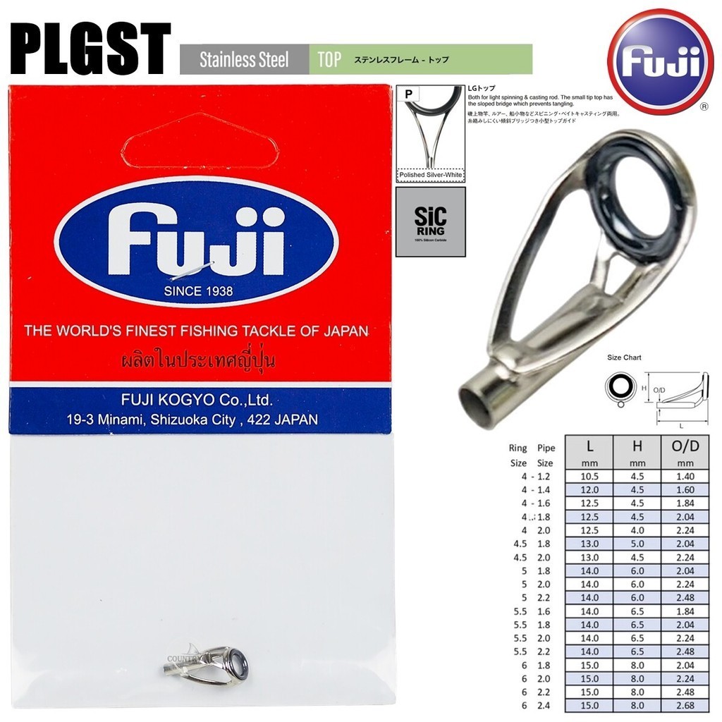 ปลายไกด์ Fuji F-PLGST สี Polished Silver-White I SIC RING - อุปกรณ์ตกปลา