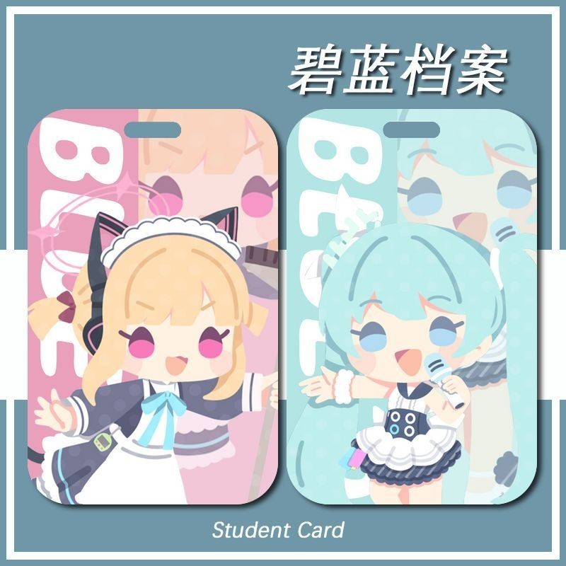 Blue Archive Custom Card Holder Students School Badge Bus Card MRT Card Personal ID Card Protective Cover with Hanging Rope - รูปที่ 3
