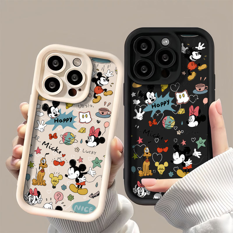 ใช้ได้กับเคสมือถือ IPHONE 11 12 13 14 15 plus Pro Max iphoneX Xr Xs Max 7 8 6s plus การ์ตูนน่ารักลายเล็กแฟชั่นทุกอย่างเคสโทรศัพท์นุ่มทนทานกันกระแทก
