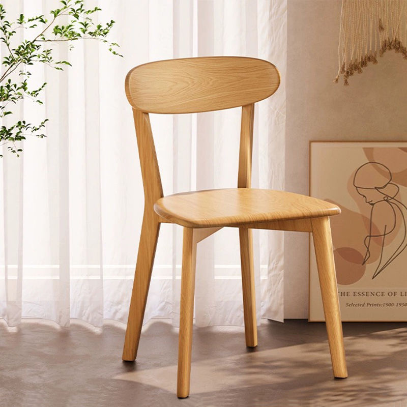 เก้าอี้ไม้ เก้าอี้กินข้าว เก้าอี้ไม้เนื้อแข็ง dinner chair มีพนักพิง สีลายไม้