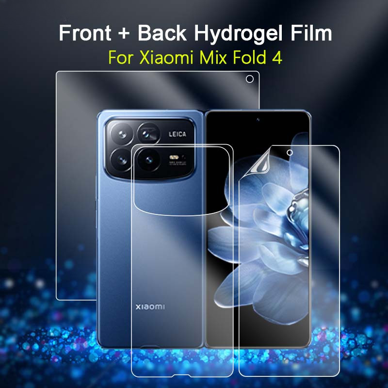 Xiaomi Mix Fold4 Fold3 Fold2 MixFold4 MixFold3 MixFold2 1-2 ชุด 100D 3 ใน 1 ด้านหน้ากลับ HD Clear Soft Hydrogel ฟิล์มสําหรับ Xiaomi Mix พับ 4 3 2 Anti Scratch โทรศัพท์ป้องกันหน้าจอ