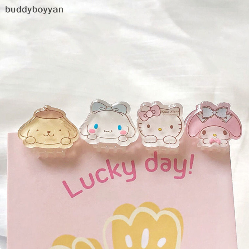 Bbth Sanrio Grab Clip Hello Kitty Melody Kuromi Kawaii อะนิเมะกิ๊บขนาดเล็กการ์ตูนน่ารักอุปกรณ์เสริมผมหวานถักคลิปฉลาม Vary