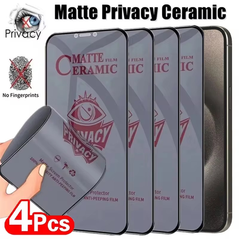 4PCS ฟิล์มเซรามิกPrivacy ฟิล์ม กันเสือก OPPO A18 A17 A16 A95 A94 A98 A58 A96 A53 A54 Realme C55 C53 C51 Reno 8Z 7Z 6 Pro