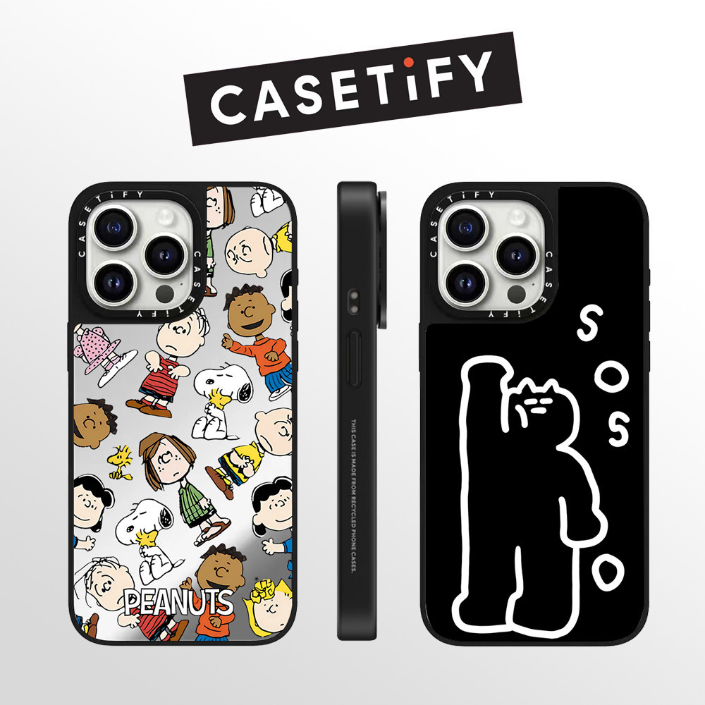 Drop proof CASETIFY เคสโทรศัพท์สําหรับ iPhone 15 plus 15Pro 15promax 14pro 14promax 13 13promax พิมพ์ด้านข้างเคสแข็งน่ารัก Cartoon12 12promax เคส iPhone 11 เคสคุณภาพสูง