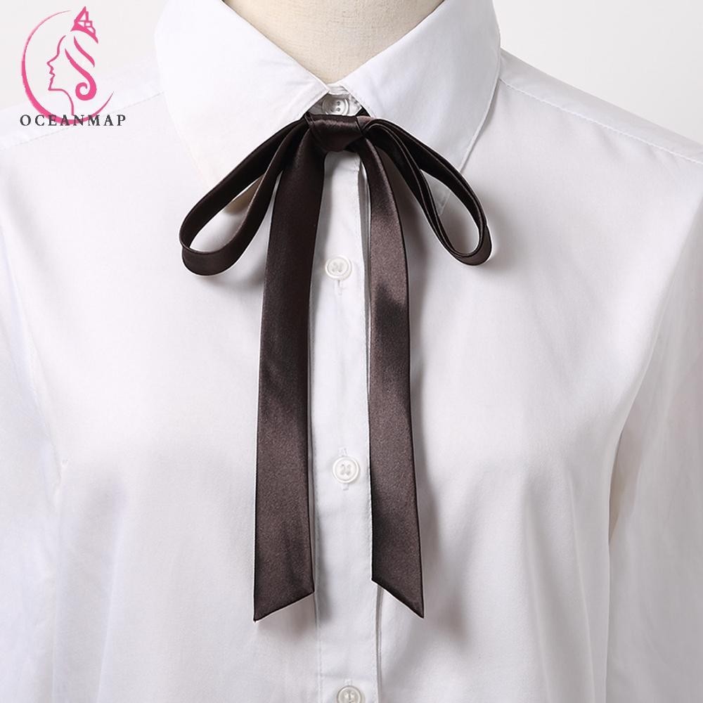 Oceanmap Bow Tie Uniform Student School เครื่องแต่งกายเสื้ออุปกรณ์เสริม Vintage ซาติน Bowtie