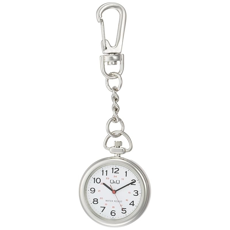 Citizen Q&Q Pocket Watch Waterproof Clip Qa72-204 White Direct From Japan
