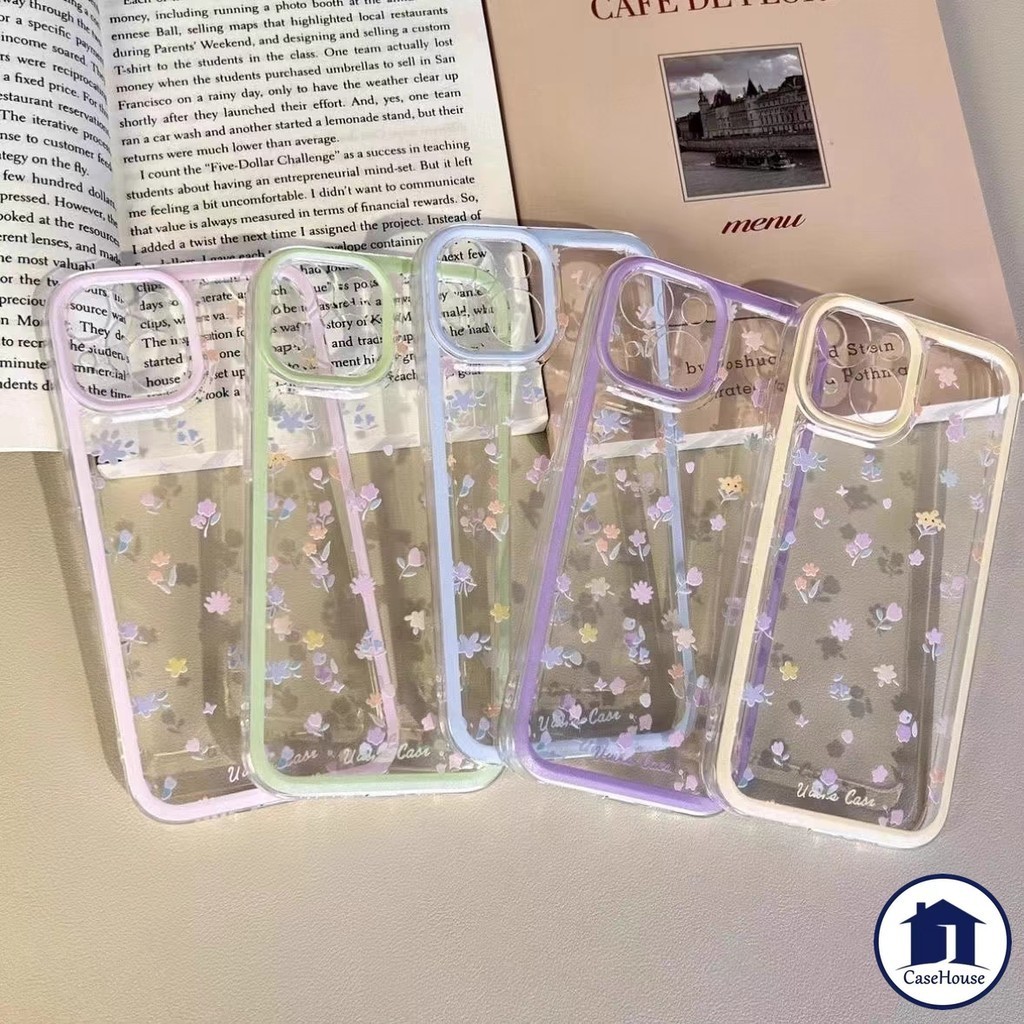 เคสนิ่มใสลายดอกไม้เรียบง่าย เข้ากันได้กับ Redmi 13C 12 12C 10 9A 10A 10C 9 9T A1 9C NFC Note 12 13 10 11 9 8 Pro POCO M3