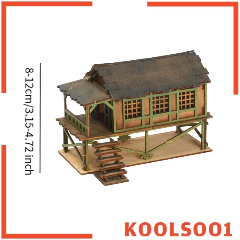 [Koolsoo1] บ้านชุดโมเดลไม้, บ้านโมเดลอาคาร 1/72 บ้านจิ๋ว, ชุดโมเดลบ้าน 1/72 เค้าโครงฉาก DIY, เค้าโครงทิวทัศน์ - รูปที่ 6