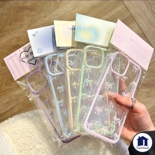 เคสนิ่มใสมีโบว์เรียบง่าย เข้ากันได้กับ OPPO A38 A6x A5 A3X A60 A16 A54 A58 A17 A18 A12 A5s A7 A15 A53 A3s A5 A57 A9 A35