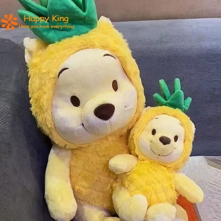 ในสต็อก Pineapple Puffle Pooh Pooh Pooh Plush Toy Set ชุดสับปะรดน่ารักหมีพูห์ตุ๊กตาของเล่นหมอนตุ๊กตานอนของขวัญวันเกิด