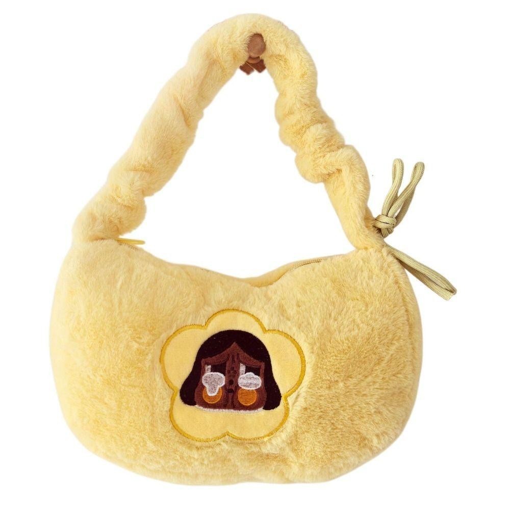 UUMIR กระเป๋าสะพาย POPMART The Powerpuff Girls Underarm Bag, Hot Sale Casual Trend Plush Handbag Lady