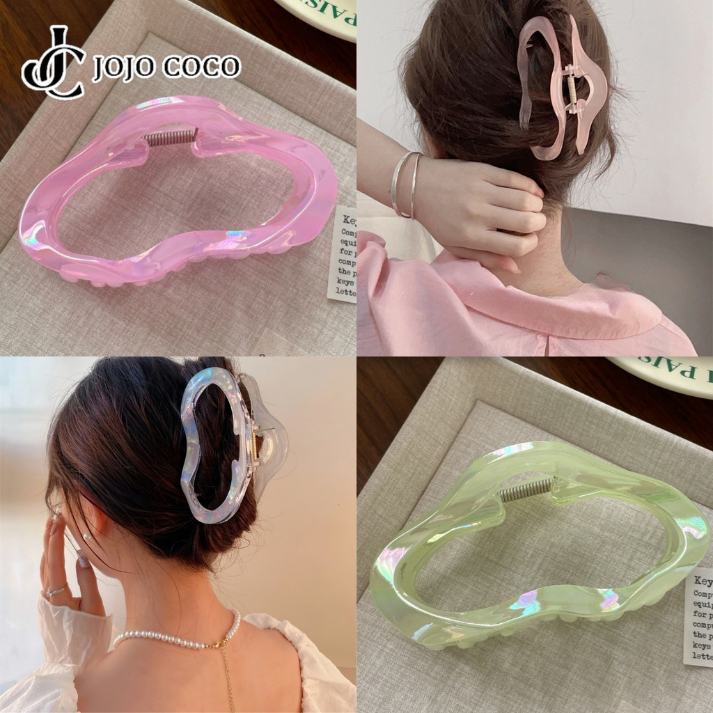 Jojo COCO สีสัน Hollow Cloud อารมณ์คลิปฉลามขนาดใหญ่เครื่องประดับผมส่วนบุคคลสําหรับผู้หญิง