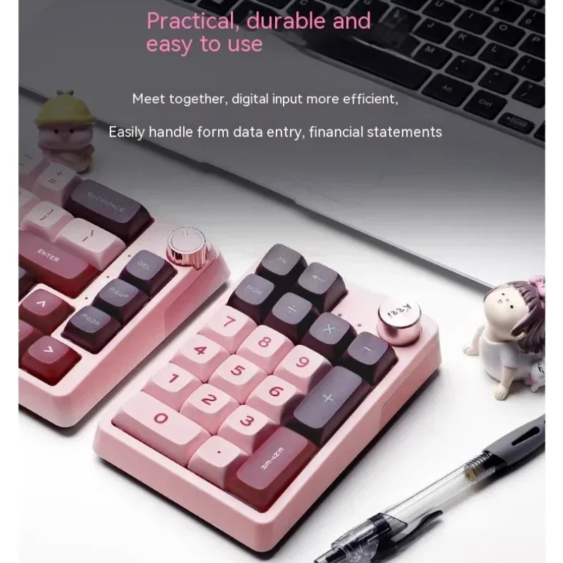 Kzzi K20 19 + 1 คีย์มินิคีย์บอร์ดคีย์บอร์ด Hot Swappable 3 โหมด (Bluetooth5.0/2.4 Ghz/Type-C แบบมีสา