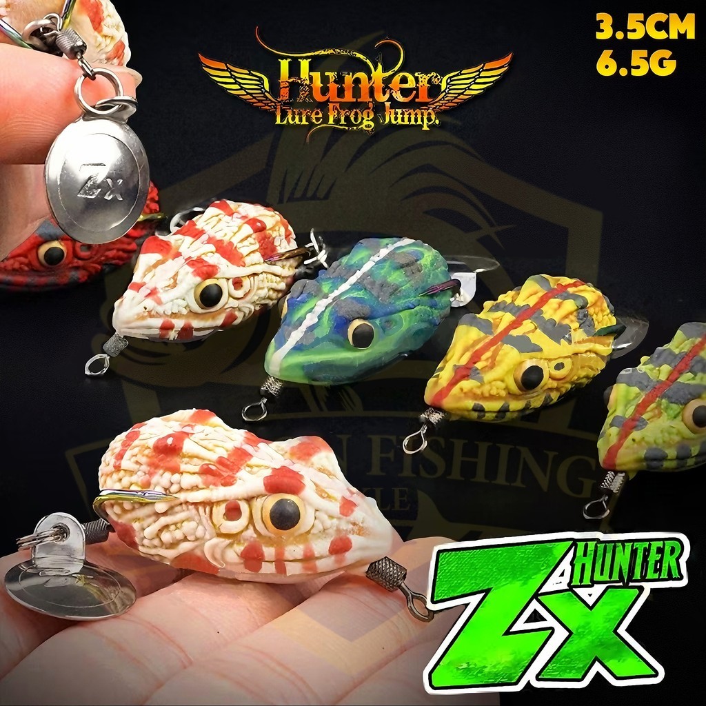 Umpan Katak Hunter ZX Soft Frog 3.5cm/6.5g Tiruan Getah Casting Thailand Fishing Lures