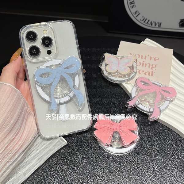 griptok griptok magsafe Girly ins สไตล์คันธนูโทรศัพท์มือถือแม่เหล็กวงเล็บน่ารักสีชมพูด้านหลังสติกเกอร์ถุงลมนิรภัยแหวนยืดไสลด์หัวเข็มขัดดูดซับที่แข็งแกร่งแม่เหล็กวงกลมแม่เหล็กแม่เหล็กดึงดูดแม่เหล็กเดสก์ท็อปฐานยึดชิ้นส่วนสุทธิสีแดง