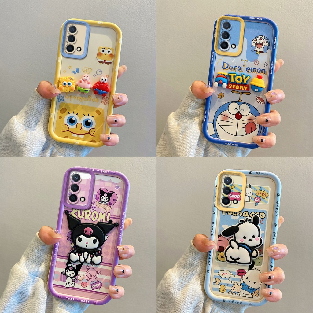 เคส OOPPO A95 A74 4G ซิลิโคนตุ๊กตาป้องกันการวางโทรศัพท์กรณีป้องกัน