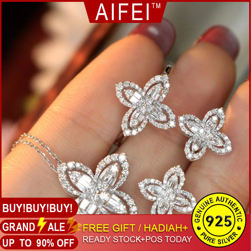 Moissanite Design สร้อยคอหญิงโคลเวอร์สี่ใบจี้ซอกทุกการจับคู่ชุดที่สง่างาม Qu-1