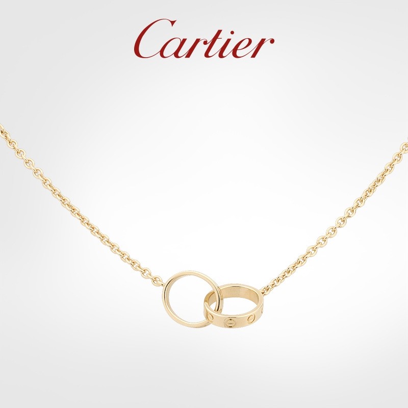 Cartier Cartier Love Series สร้อยคอแหวนคู่สีโรสโกลด์