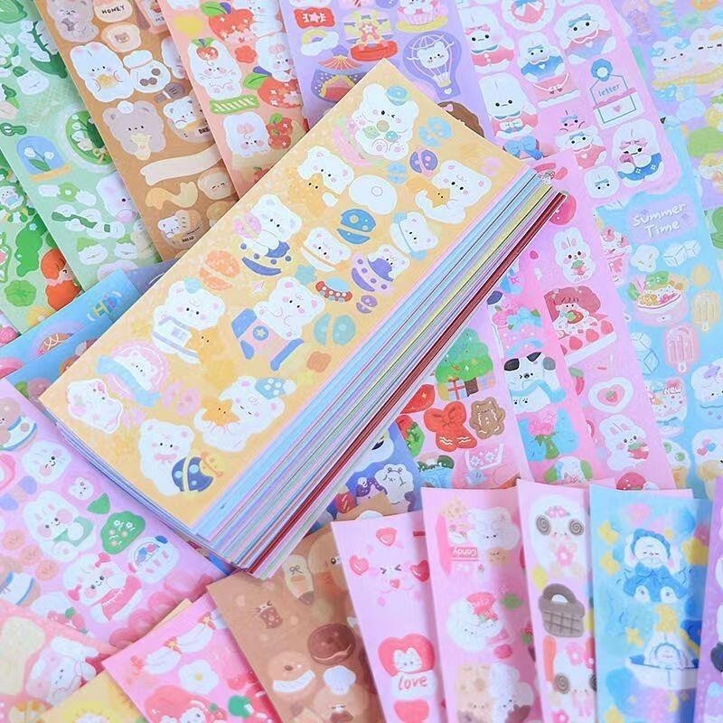 20 แผ่น สติกเกอร์เลเซอร์ สําหรับเด็ก DIY เครื่องเขียนตกแต่ง สําหรับติดตกแต่งสมุดภาพ หมวกกันน็อคGukaจักรยาน Laser sticker