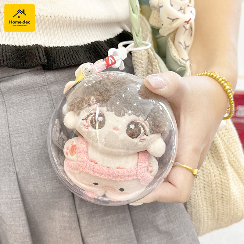เคสลูกบอลใส พวงกุญแจ แถมบอลพาสเทล ทุกรุ่น พวงกุญแจใส่ตุ๊กตาใส (ไม่รวมตุ๊กตา)