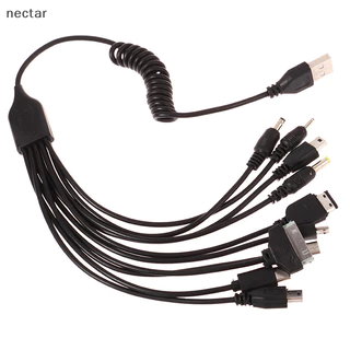 Tar 1 PC 10 In 1 Micro USB Multi Pin Cable Charger Universal USB Adapter Cable Data Wire Wire Data Transfer Cable N
