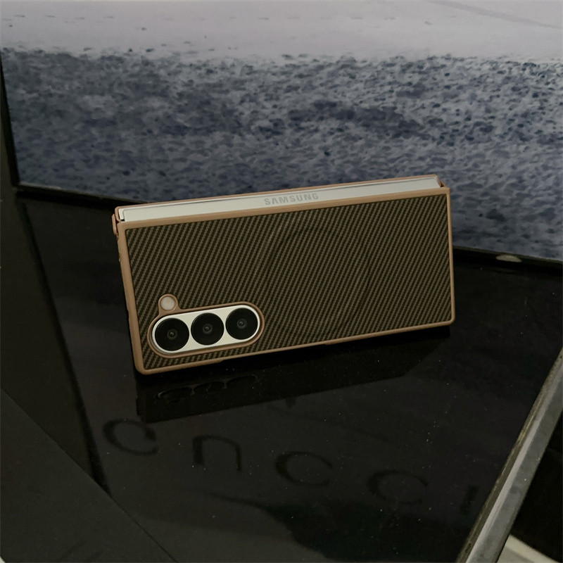 สําหรับ Samsung Galaxy Z Fold 3, Z Fold 4, Z Fold 5, Z Fold 6, เคสโทรศัพท์พับแม่เหล็กคาร์บอนไฟเบอร์ขายดี, ฝาครอบป้องกันป้องกันการตกคุณภาพสูง - รูปที่ 2