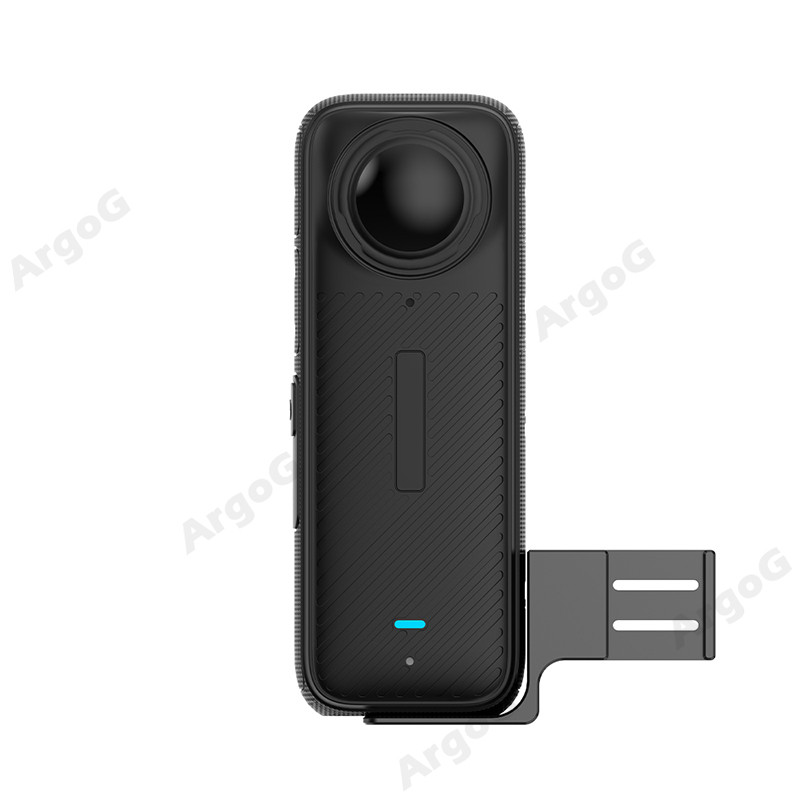 Argog ไมโครโฟนขยายสําหรับ Insta360 X4 / X3 ไมโครโฟนอะแดปเตอร์พร้อมสายสัญญาณเสียง Insta360 X4 อุปกรณ์เสริม