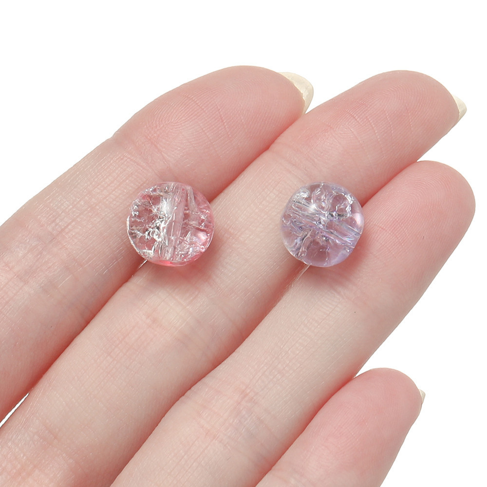 St. kunkka 10-30 ชิ้นลูกปัดแก้ว 10 มม. สองสีสไตล์ผสม Crack ลูกปัดดอกไม้สําหรับ DIY สร้อยข้อมือสร้อยคอทํา — صورة 8