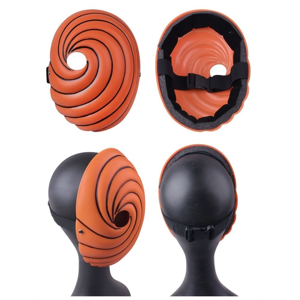 คอสเพลย์ NARUTO Uchiha Tobi Obito หน้ากาก Akatsuki Ninja Madara เครื่องแต่งกายฮาโลวีน Party Props สํ