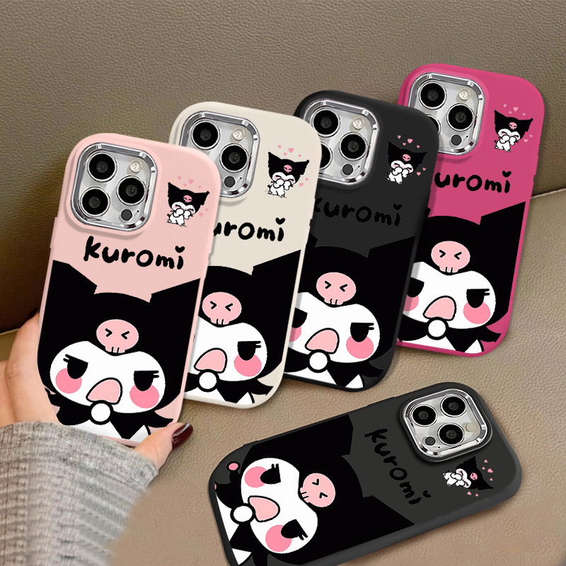 ใหม่การ์ตูน Kuromi รูปแบบกรณี IPhone 11 13 12 Pro Max 7 8 14 15 Plus X XR XSMAX SE 2020 ซิลิโคนกันกระแทกนุ่มปกหลัง