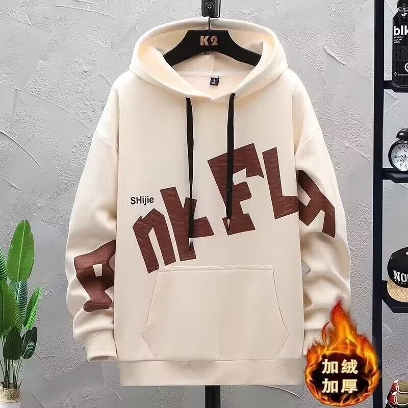 แฟชั่น สไตล์ถนน ลายเสื้อกันหนาวผู้ชาย hoodie เสื้อฮู้ด ใส่สบาย ทรงหลวม