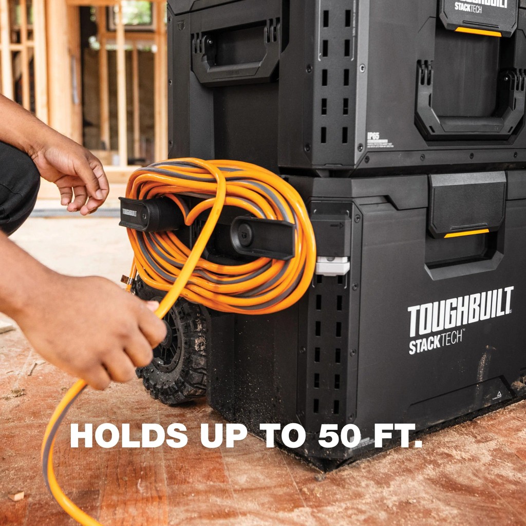 Toughbuilt TB-B1-A-31 STACKTECH พลาสติกพันสายไฟ Stackable ToolBox พิเศษสายไฟ Winder คงที่เชือกลวด Organizer อุปกรณ์เสริม